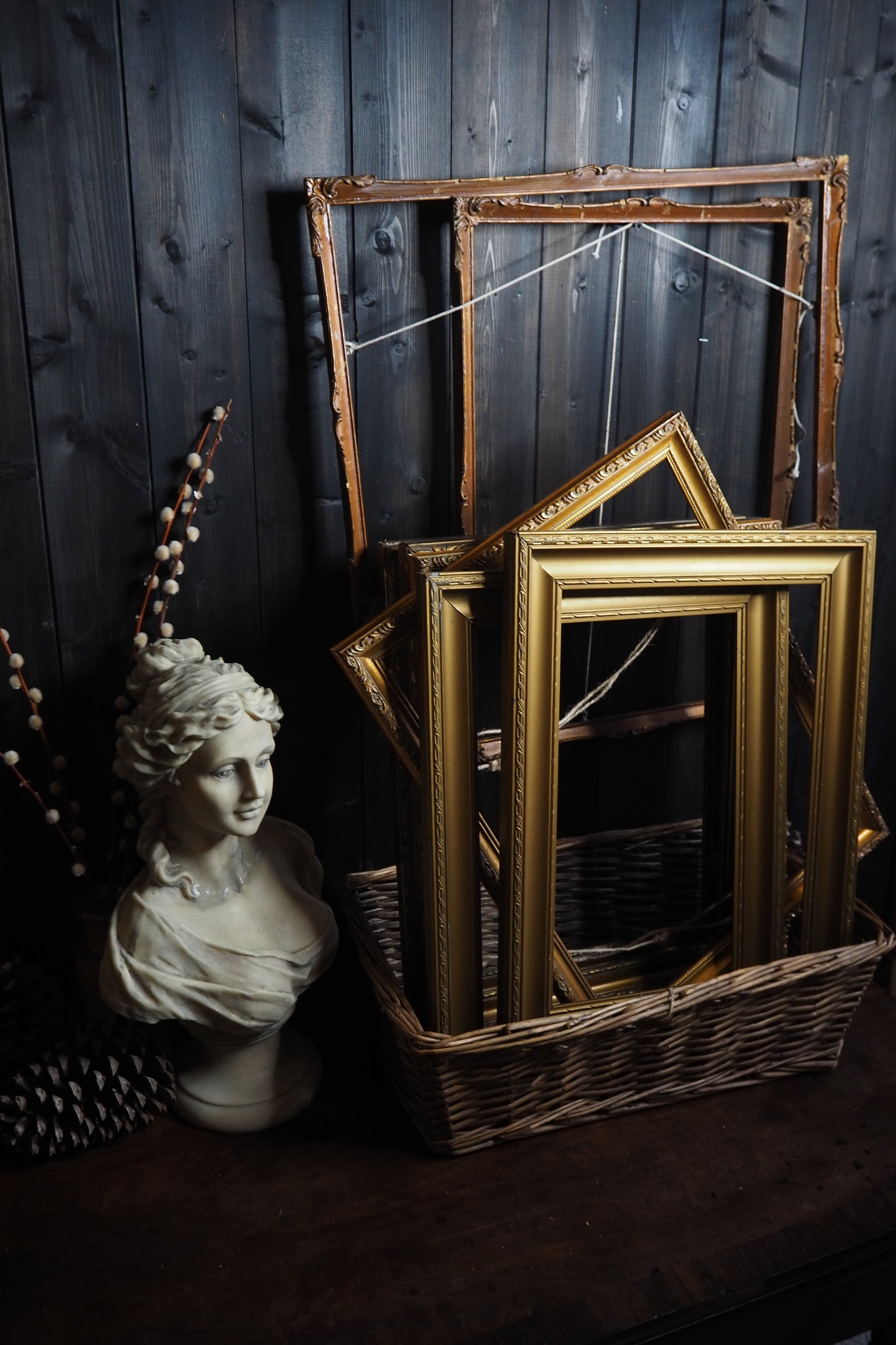 The Washington - Antique Ornate Gilt Frame Pair
