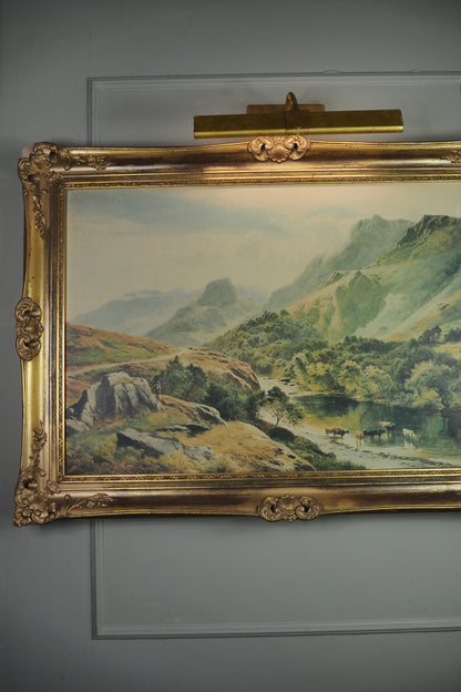 Sidney Richard Percy Cattle Watering Borrowdale Vintage Giclee Print Large