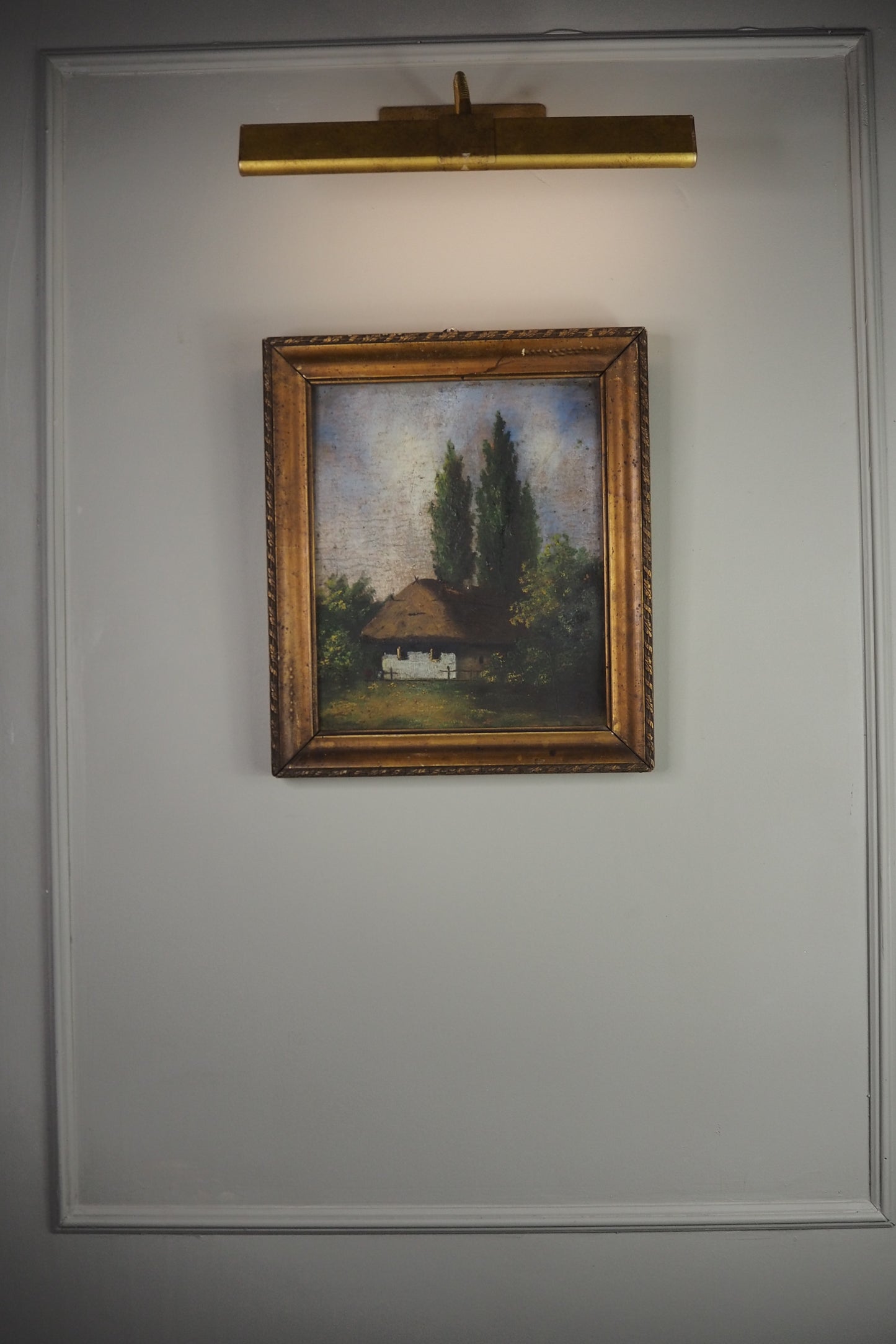 Original Signed Hungarian Oil Painting in Gilt Gold Frame