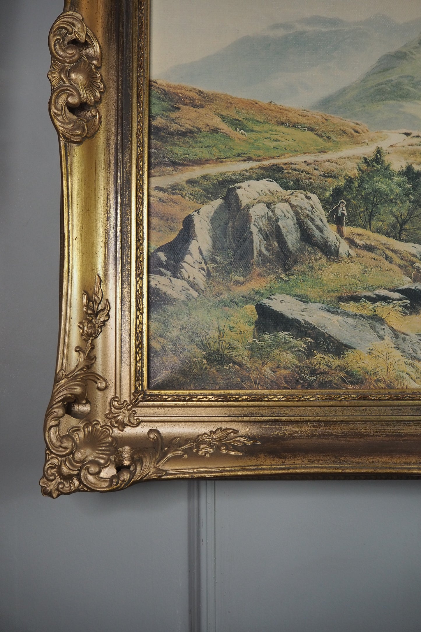 Sidney Richard Percy Cattle Watering Borrowdale Vintage Giclee Print Large