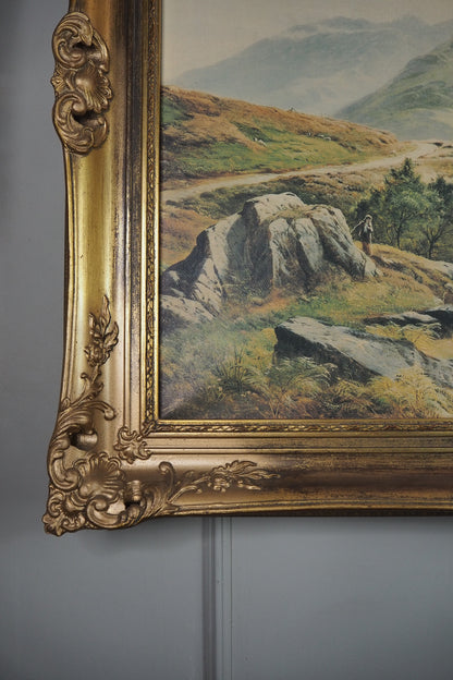 Sidney Richard Percy Cattle Watering Borrowdale Vintage Giclee Print Large