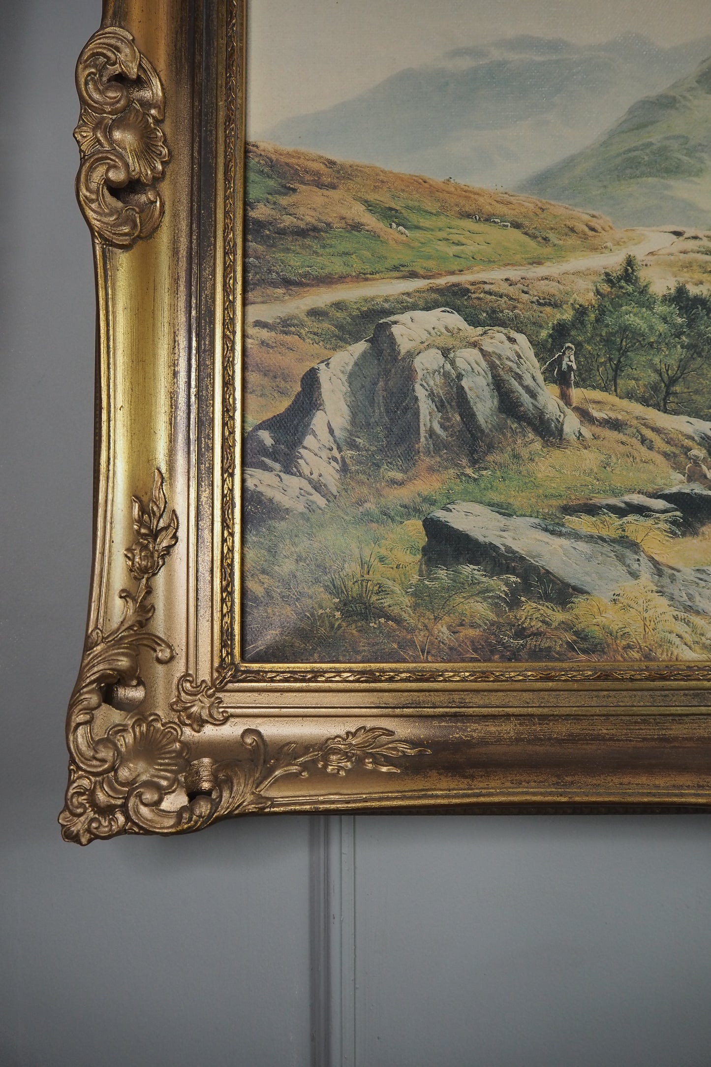 Sidney Richard Percy Cattle Watering Borrowdale Vintage Giclee Print Large