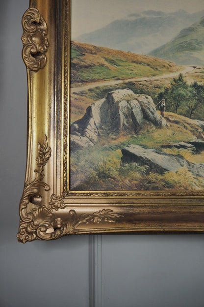 Sidney Richard Percy Cattle Watering Borrowdale Vintage Giclee Print Large
