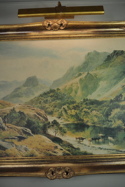 Sidney Richard Percy Cattle Watering Borrowdale Vintage Giclee Print Large