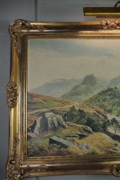 Sidney Richard Percy Cattle Watering Borrowdale Vintage Giclee Print Large