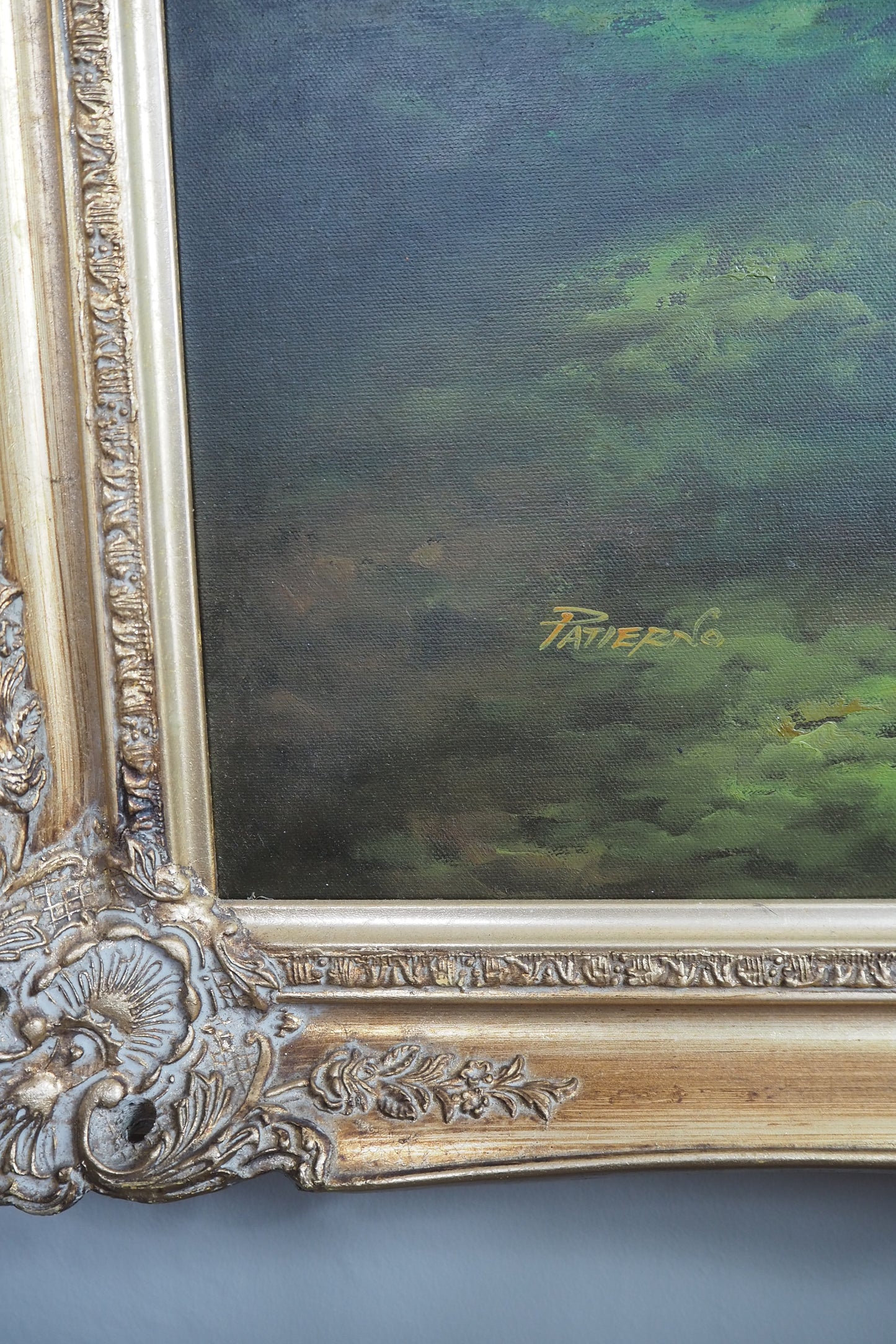 The Pink Boy After Thomas Gainsborough -  Signed Large Portrait Oil Painting by Patierno