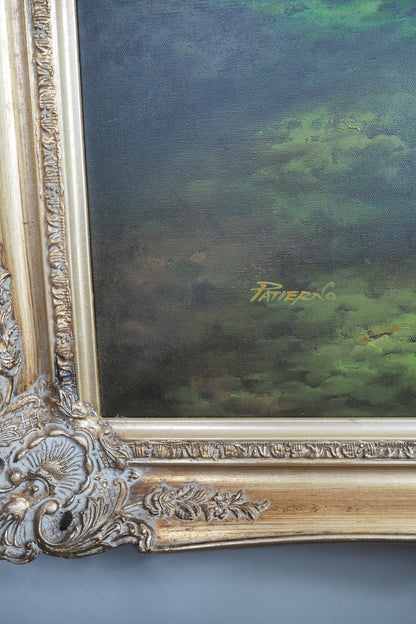 The Pink Boy After Thomas Gainsborough -  Signed Large Portrait Oil Painting by Patierno