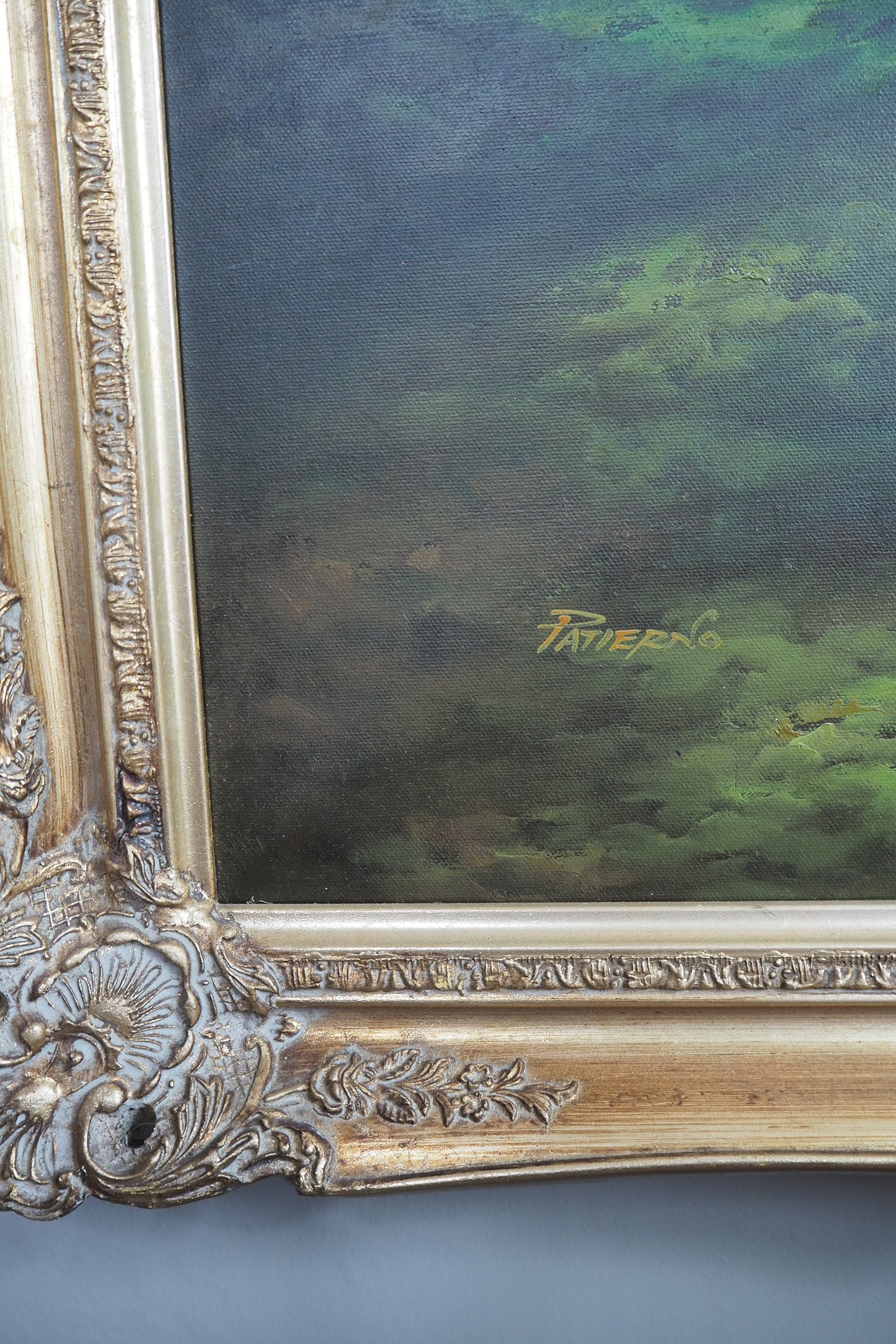 The Pink Boy After Thomas Gainsborough -  Signed Large Portrait Oil Painting by Patierno