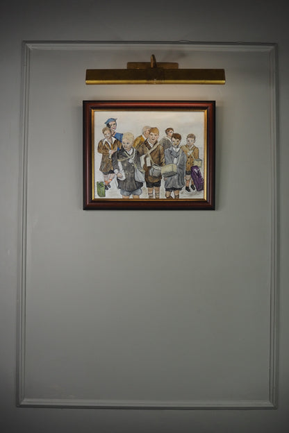 Childhood in Russia - Original Oil painting by N.G. Reynolds