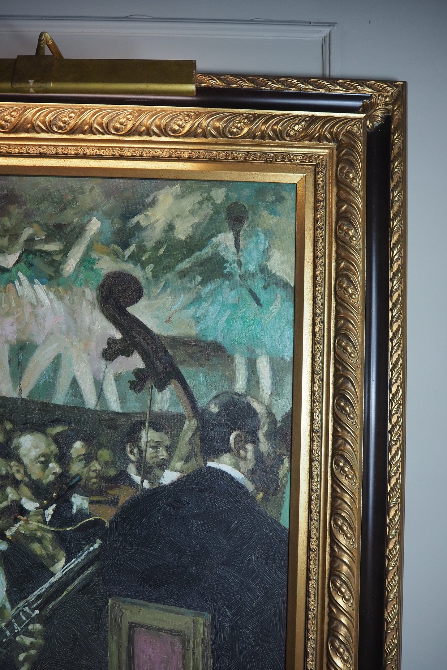 The Orchestra at the Opera by Edgar Degas - Homage Large Oil painting by M.Jacob