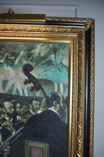 The Orchestra at the Opera by Edgar Degas - Homage Large Oil painting by M.Jacob