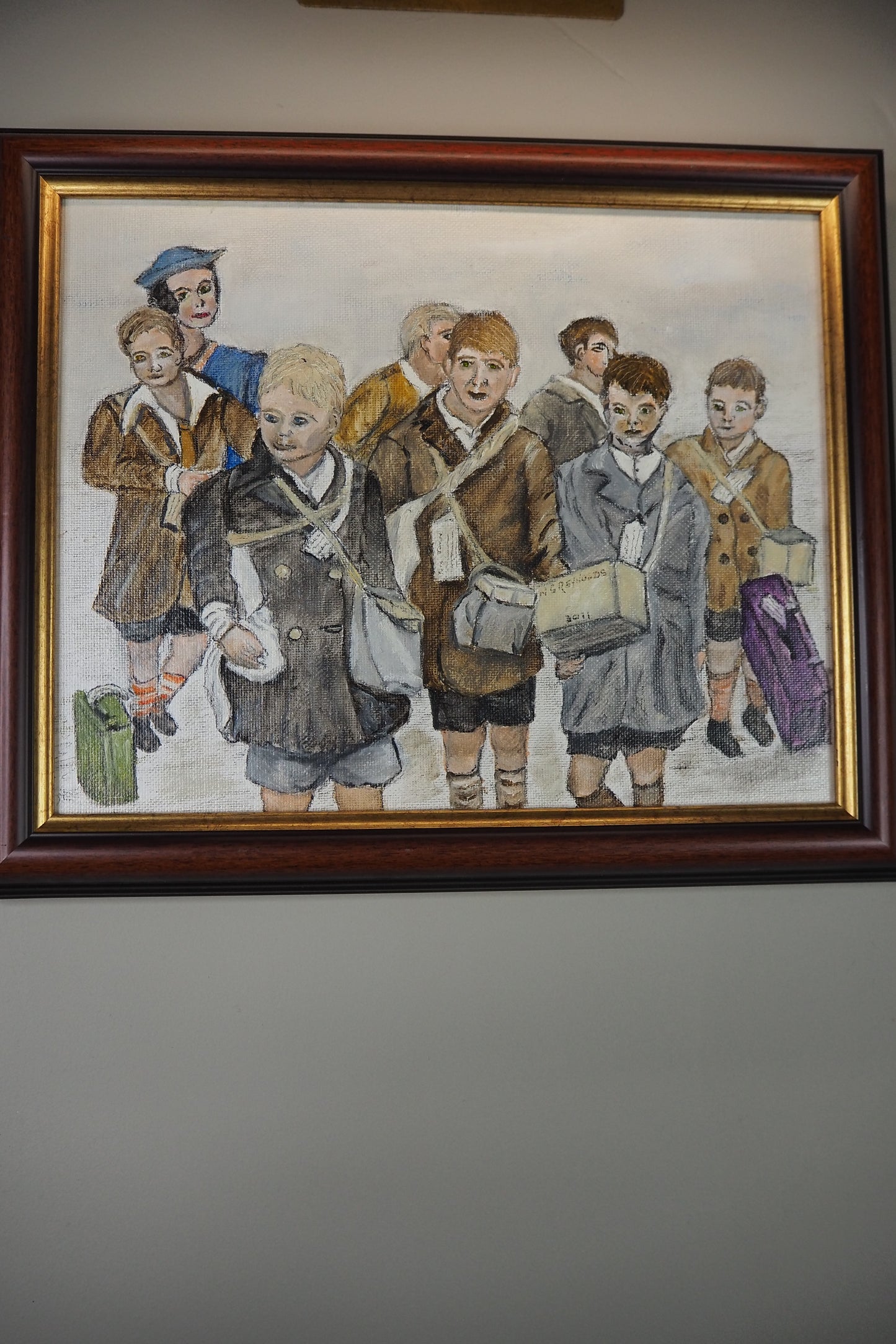 Childhood in Russia - Original Oil painting by N.G. Reynolds