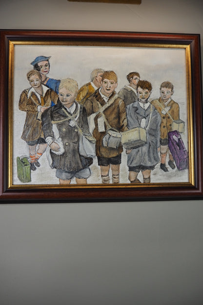Childhood in Russia - Original Oil painting by N.G. Reynolds