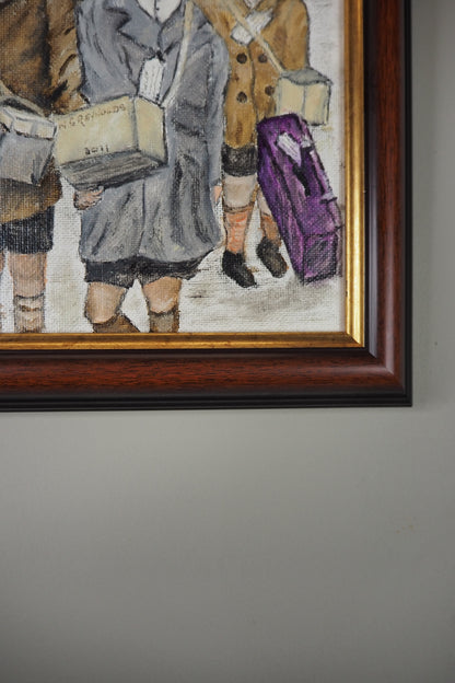 Childhood in Russia - Original Oil painting by N.G. Reynolds