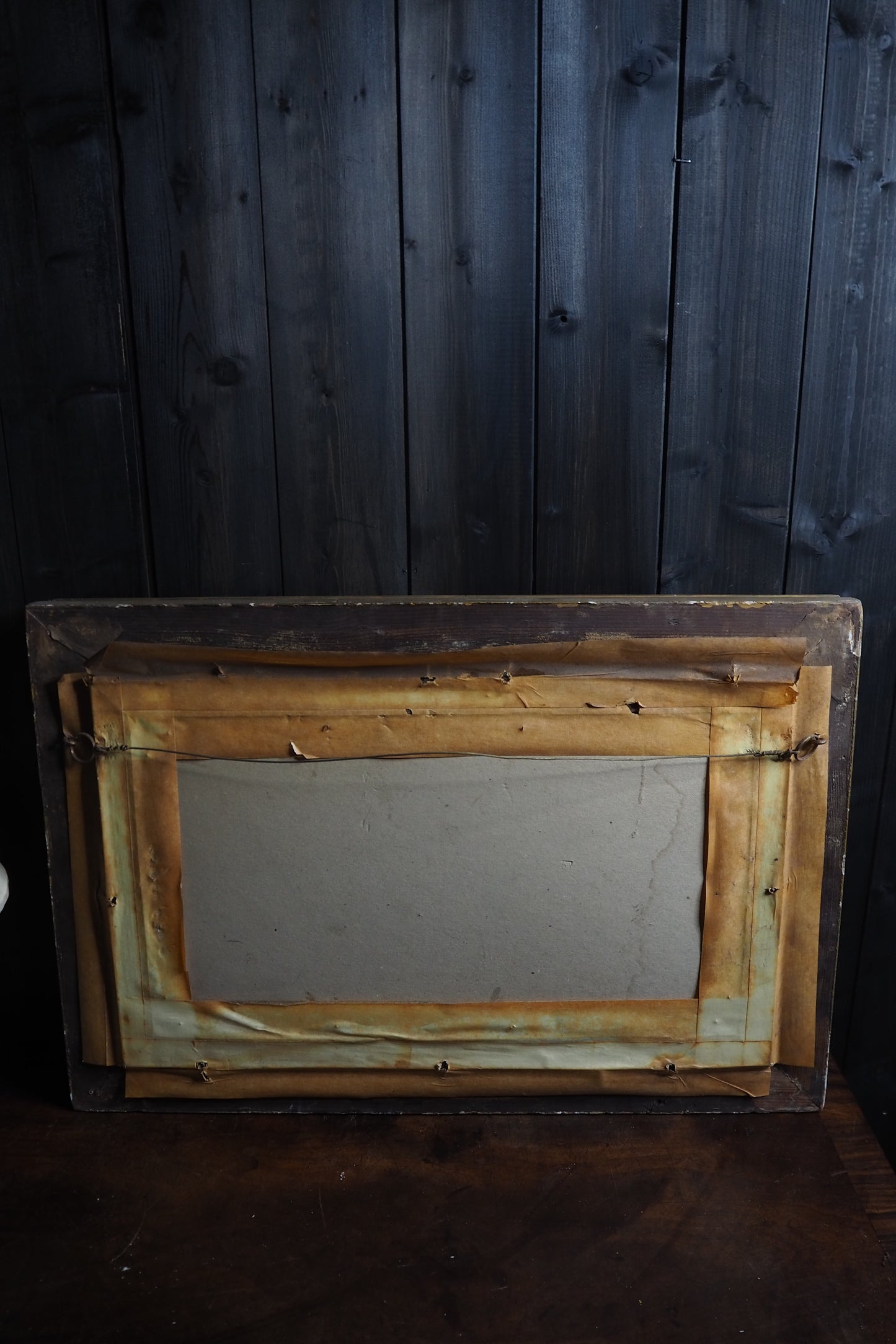 Antique Oil Painting River Landscape Signed R. Hully | Victorian Ornate Gold Gesso Frame