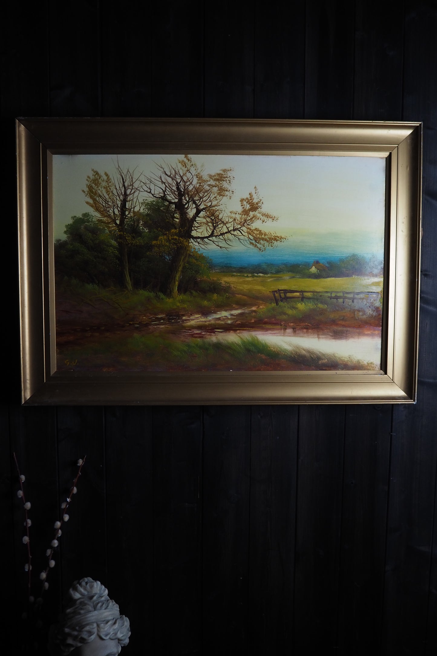 Antique Oil Painting – Signed G.J. (c. 1930–1940) 69 x 49 cm