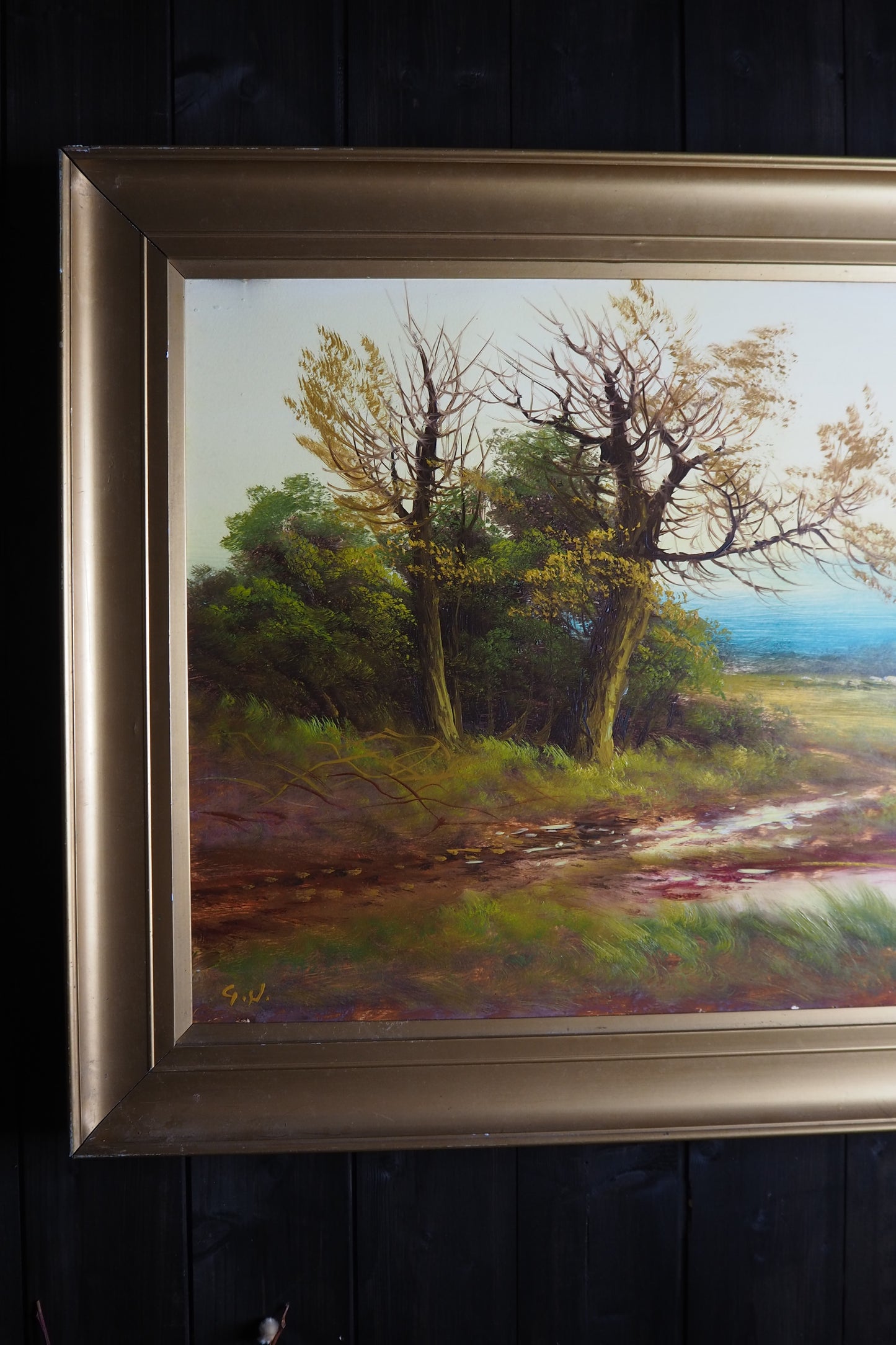 Antique Oil Painting – Signed G.J. (c. 1930–1940) 69 x 49 cm
