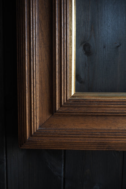 The Stow Oak Frame-  Oak Rustic with Gold Trim Frame
