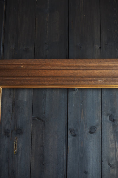 The Stow Oak Frame-  Oak Rustic with Gold Trim Frame
