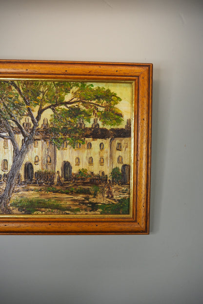 Spanish Oil Painting M. Castle Original Vintage Impressionist Landscape