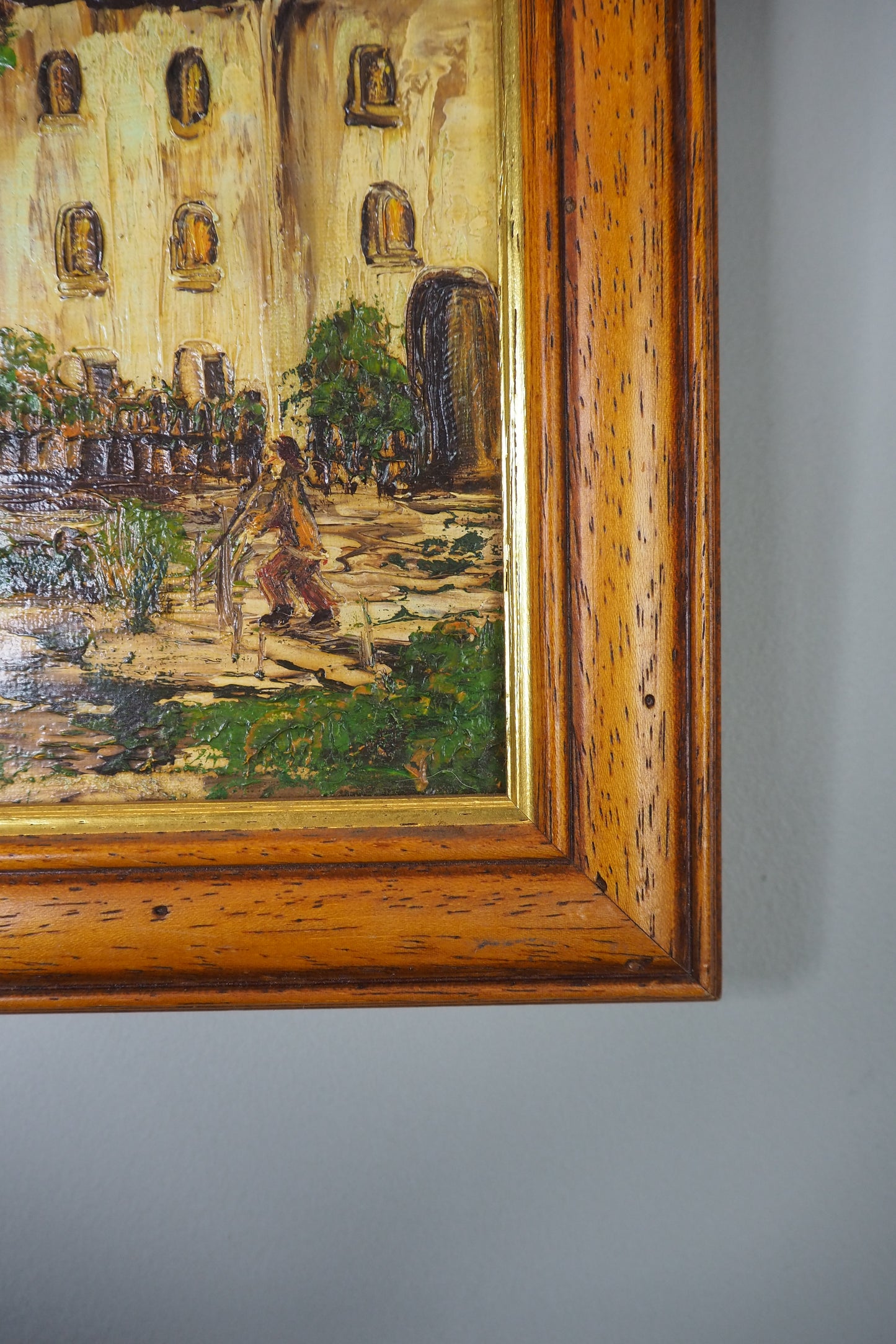 Spanish Oil Painting M. Castle Original Vintage Impressionist Landscape