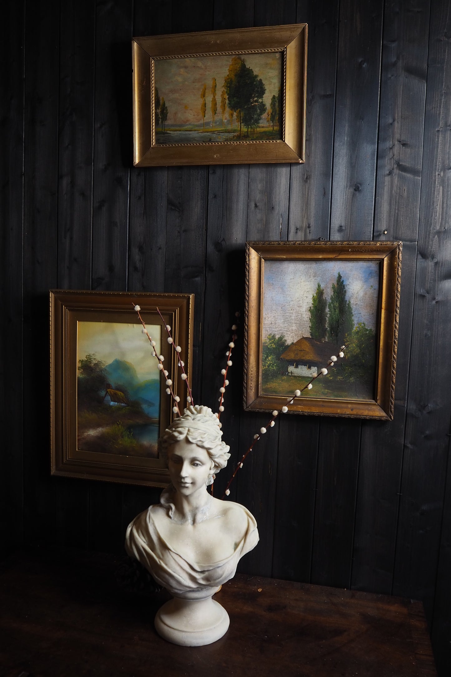Original Signed Hungarian Oil Painting in Gilt Gold Frame