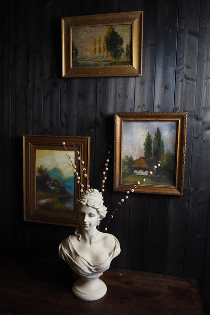 Original Signed Hungarian Oil Painting in Gilt Gold Frame