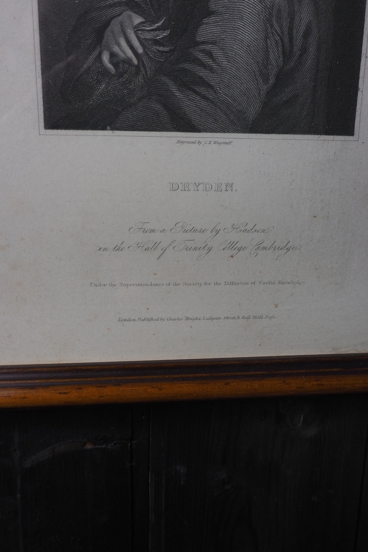 Set of 3 Antique Framed Portrait Engravings Prints  – Sir Walter Scott, Edward Jenner & John Dryden