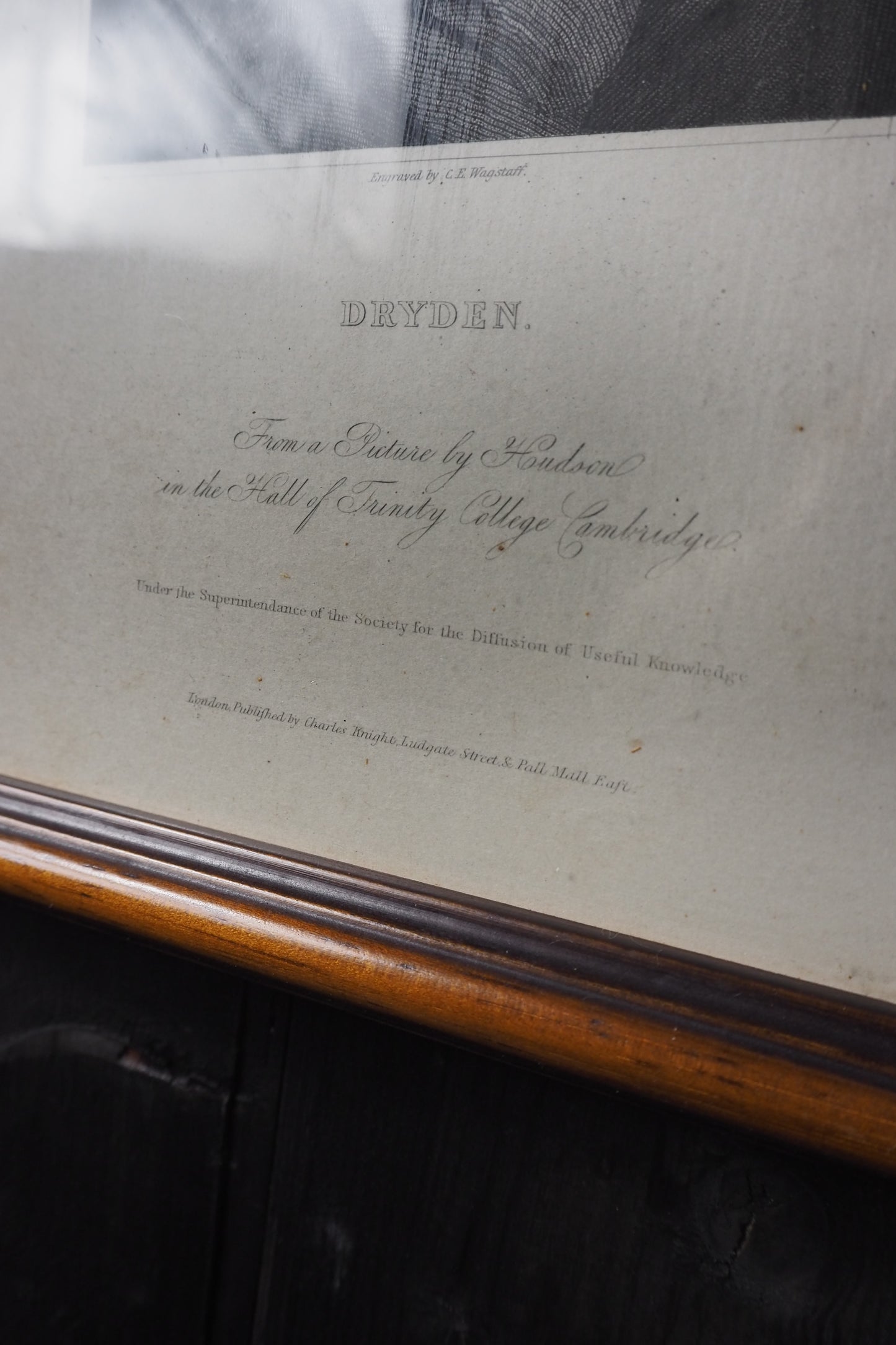Set of 3 Antique Framed Portrait Engravings Prints  – Sir Walter Scott, Edward Jenner & John Dryden