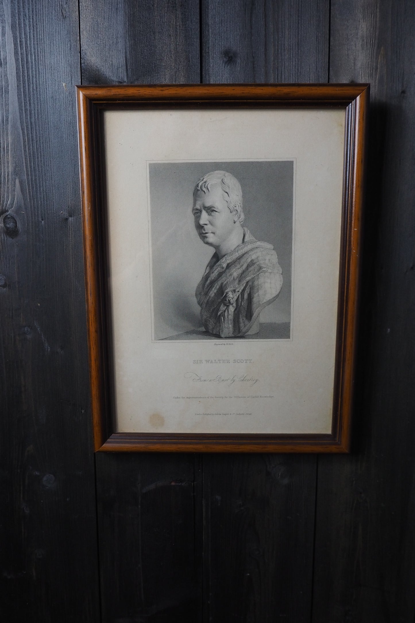 Set of 3 Antique Framed Portrait Engravings Prints  – Sir Walter Scott, Edward Jenner & John Dryden