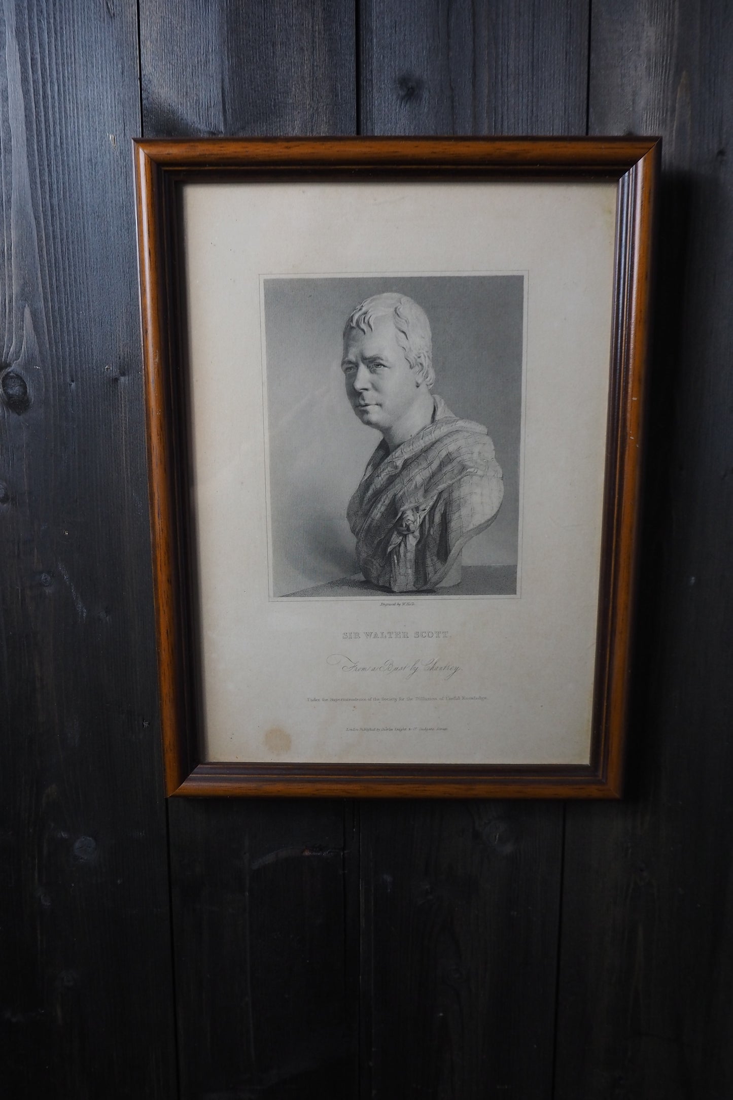 Set of 3 Antique Framed Portrait Engravings Prints  – Sir Walter Scott, Edward Jenner & John Dryden