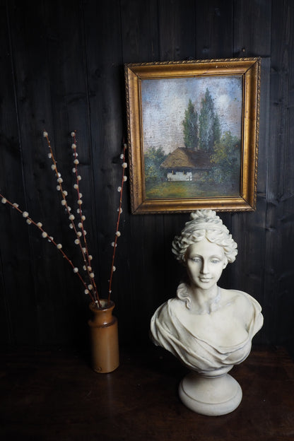 Original Signed Hungarian Oil Painting in Gilt Gold Frame