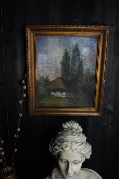 Original Signed Hungarian Oil Painting in Gilt Gold Frame
