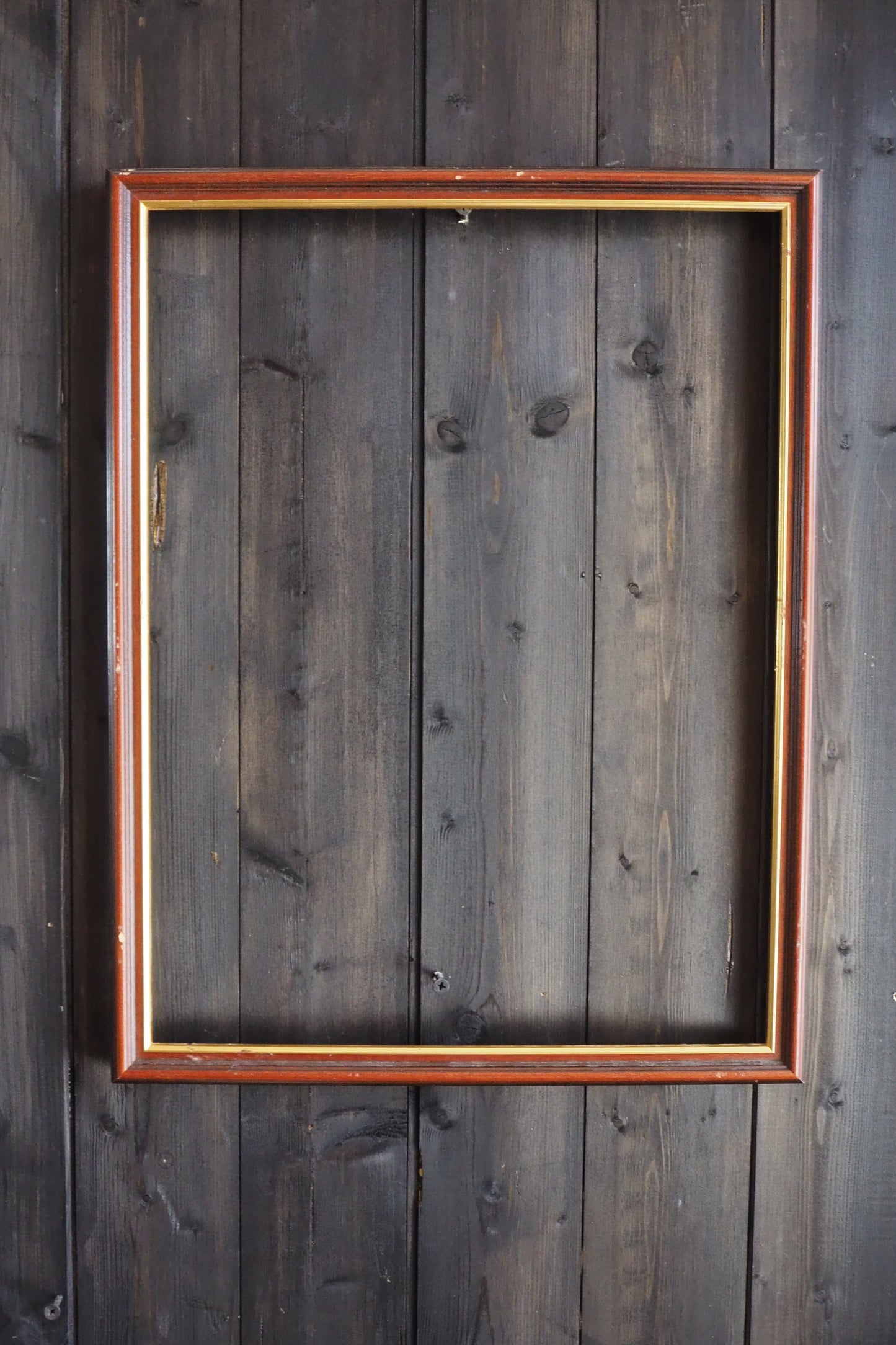 Vintage Mix of Wooden Frame Collection– Job lot ( 5 )- Rustic Wall Set