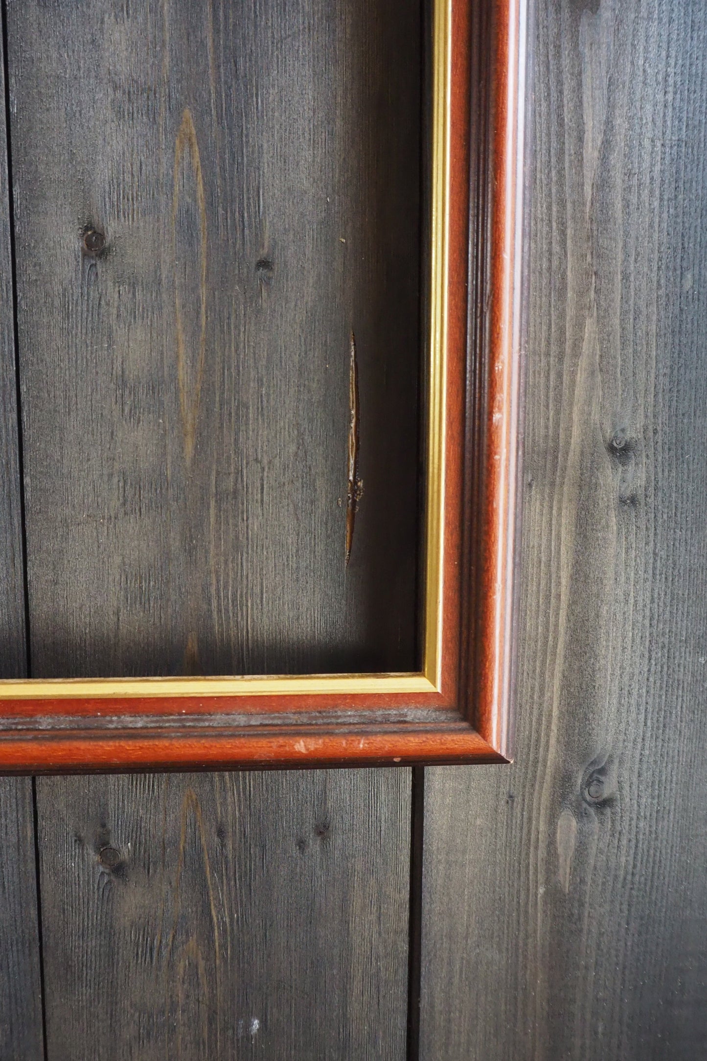 Vintage Mix of Wooden Frame Collection– Job lot ( 5 )- Rustic Wall Set