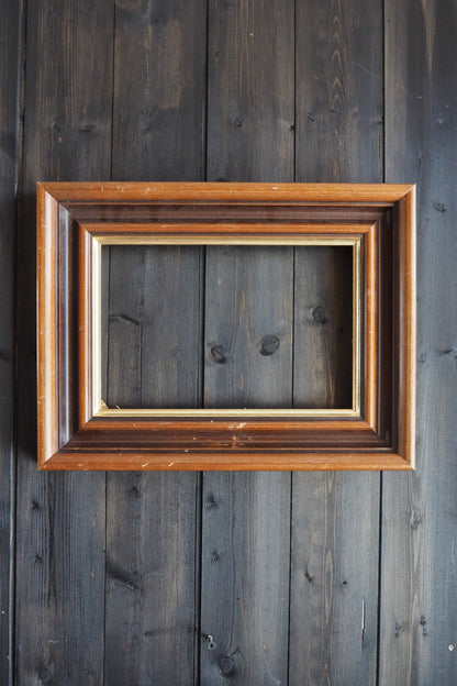 Vintage Mix of Wooden Frame Collection– Job lot ( 5 )- Rustic Wall Set