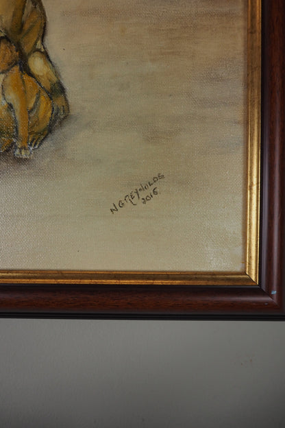 Family of Gold – Fine Retriever Oil Painting by N.G. Reynolds