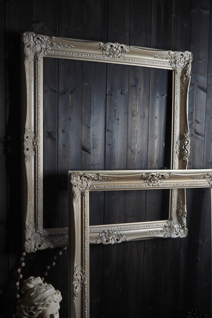The Argentum -Silver Antique-Coloured Vintage Ornate Baroque Frame Pair