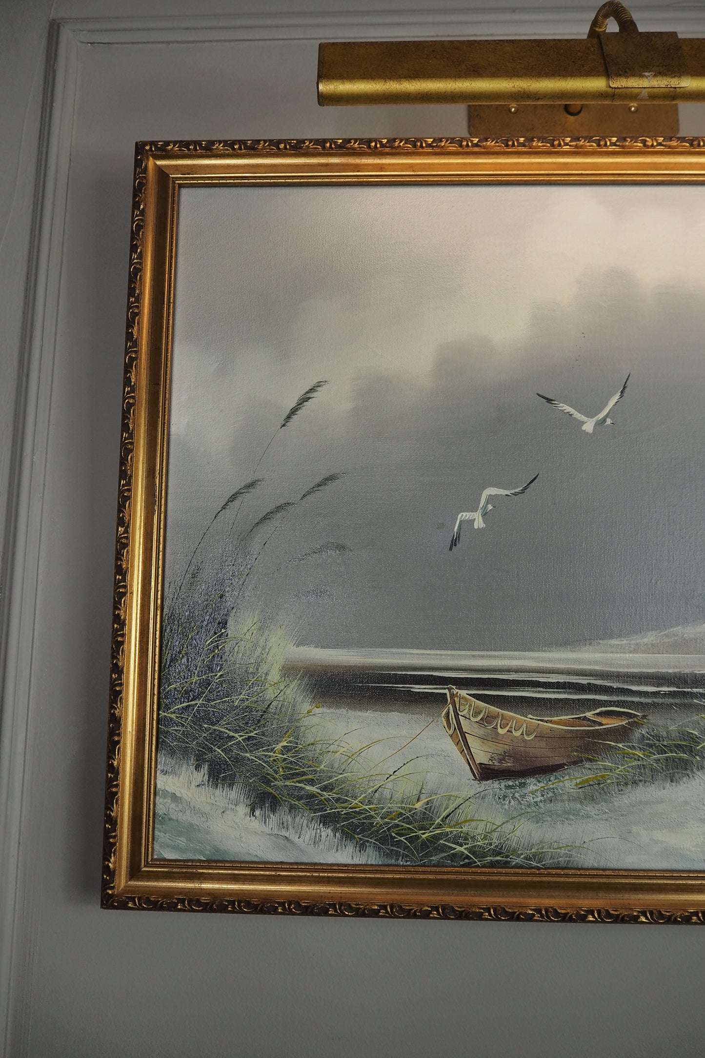 Vintage Lighthouse Seascape Scenery Oil Paintings - Coastal Wall Art