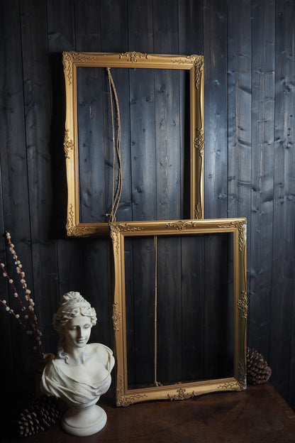 The English Manor - Ornate Gold Frame Pair, French Louis Style