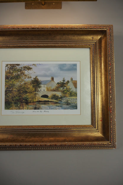 Bob Robert Richardson Signed Limited edition Print – “Across The Rye, Helmsley