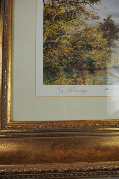Bob Robert Richardson Signed Limited edition Print – “Across The Rye, Helmsley