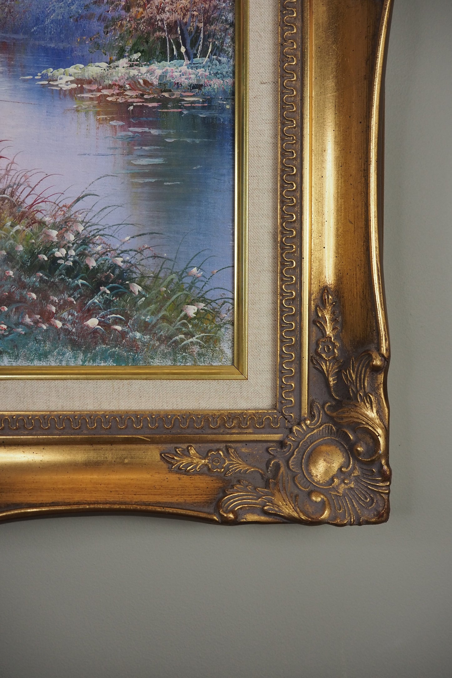 Fishing Girl- Impressionist Oil Painting by P. Minton