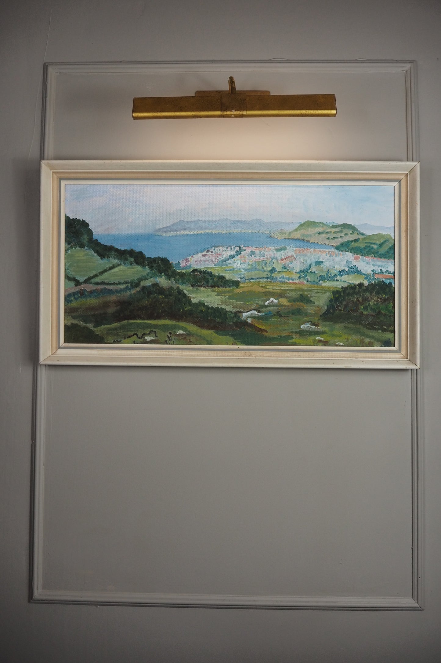 Vintage Original Oil Painting Impressionist - Colwyn bay by d.s Ankers