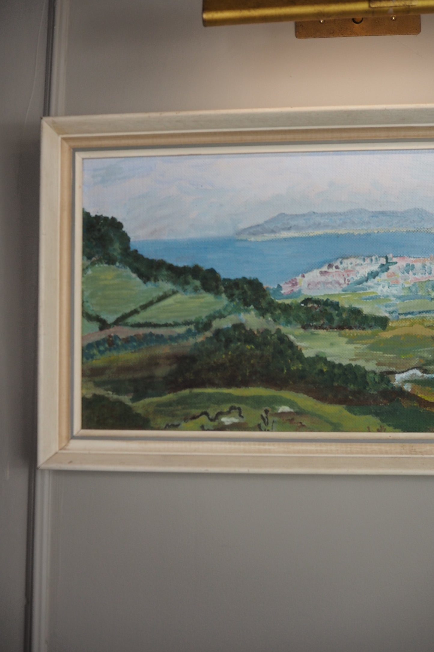 Vintage Original Oil Painting Impressionist - Colwyn bay by d.s Ankers