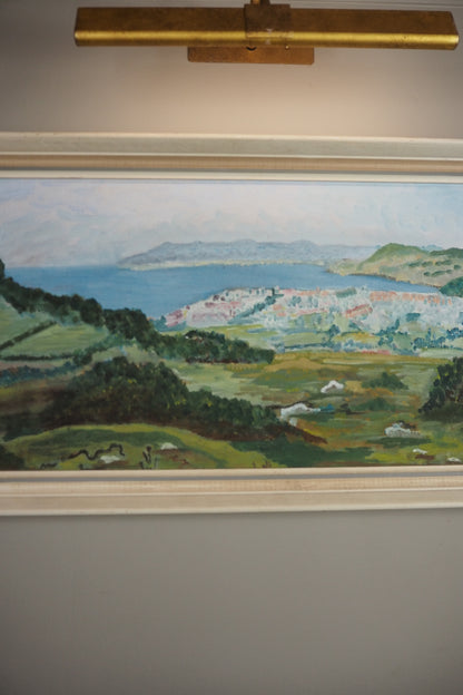 Vintage Original Oil Painting Impressionist - Colwyn bay by d.s Ankers