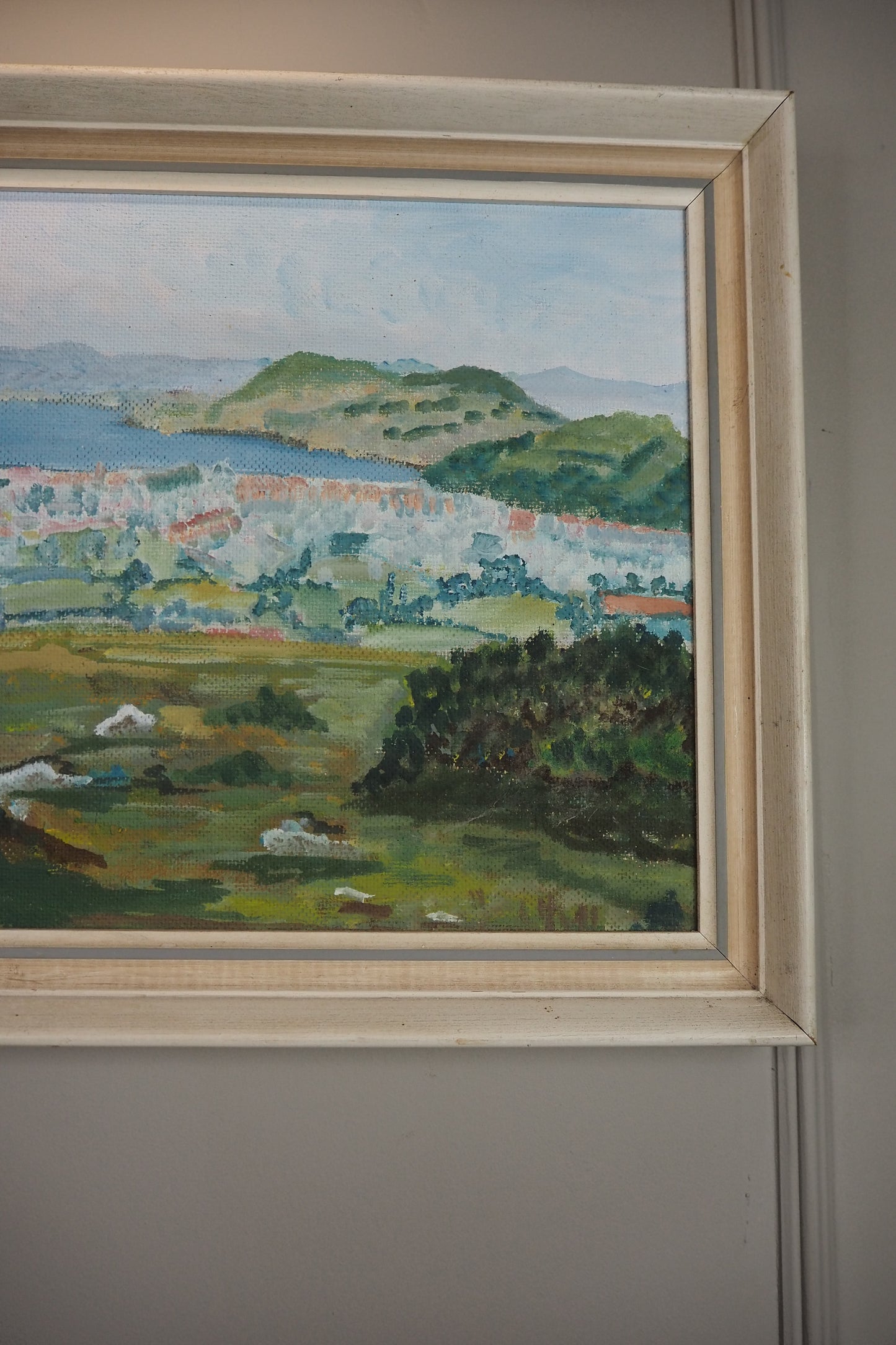 Vintage Original Oil Painting Impressionist - Colwyn bay by d.s Ankers