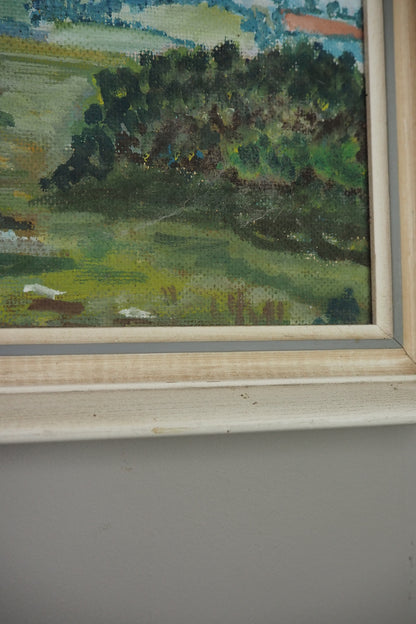Vintage Original Oil Painting Impressionist - Colwyn bay by d.s Ankers