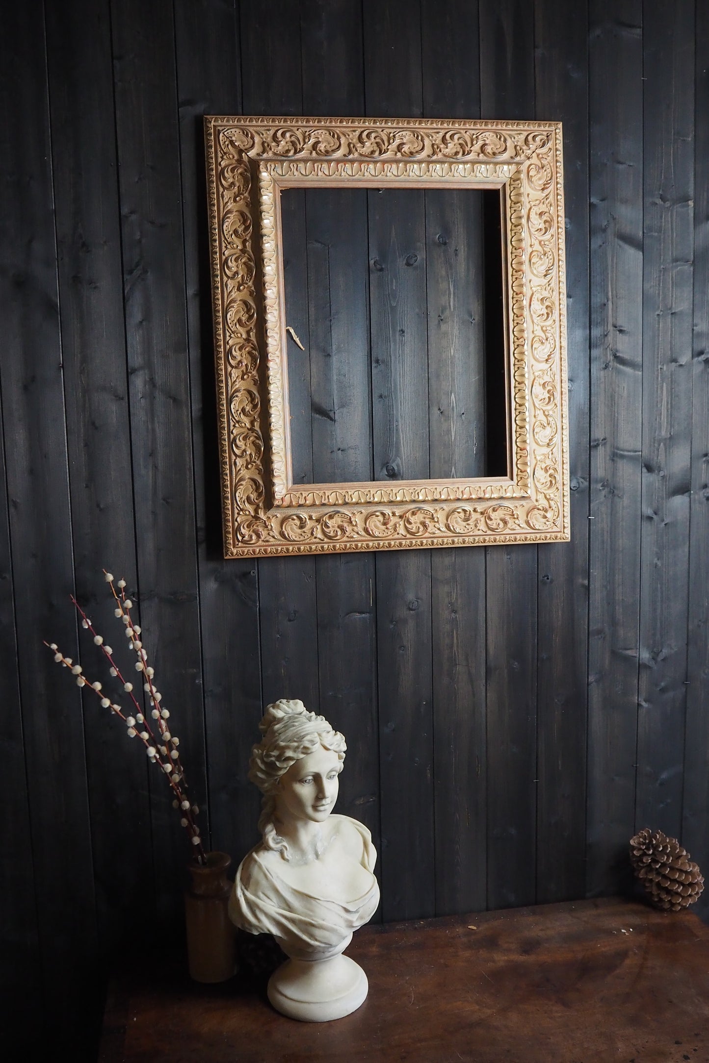 The Colmar -Vintage Light Pink & Beige Dusted French Chic-Style Ornate Frame