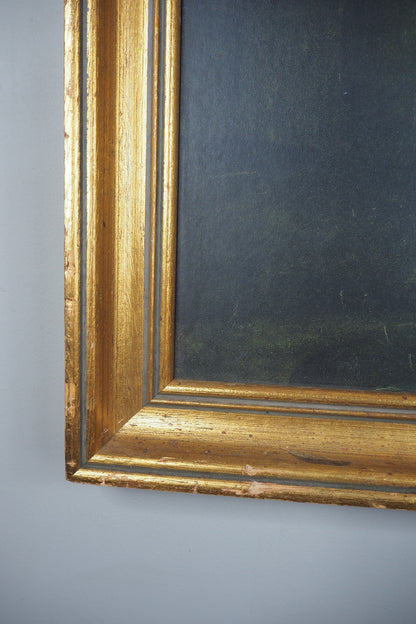 Rembrandt “A Girl with a Broom” Framed Vintage Dutch Print | Heavy Gilt Frame
